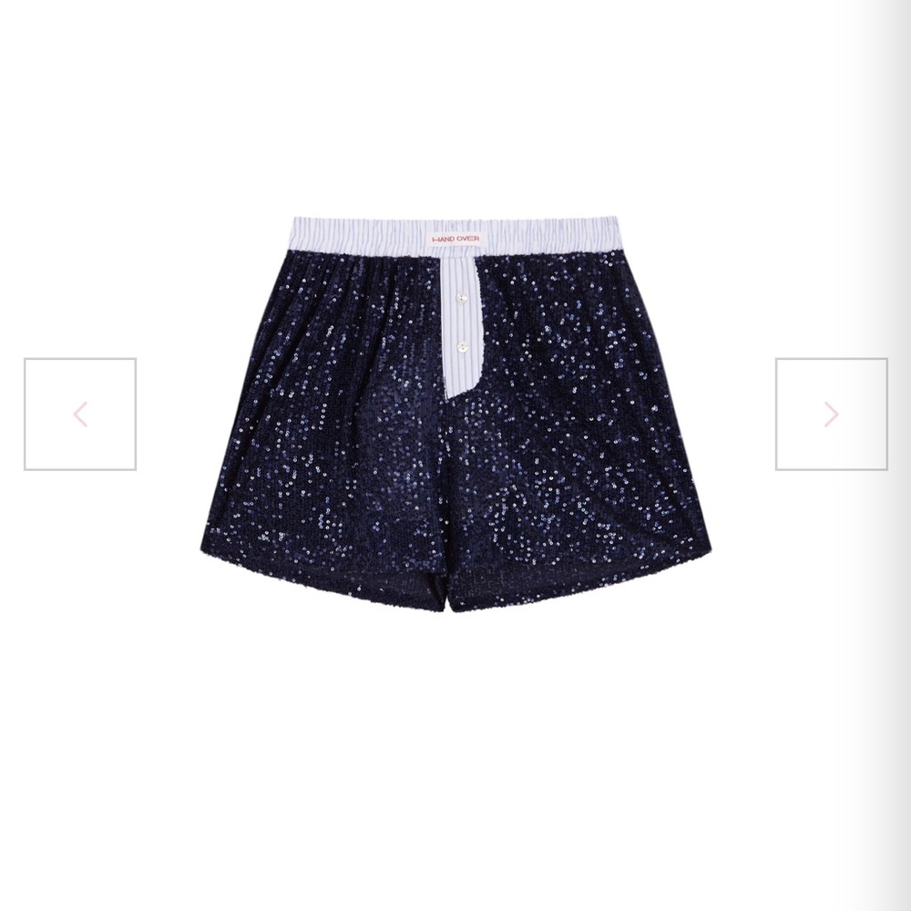 NWT Navy Sequin Handover Shorts
